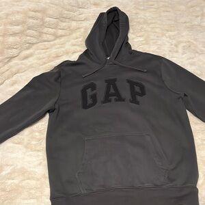 Like new! Gap Logo Black Pullover Hoodie Women's large